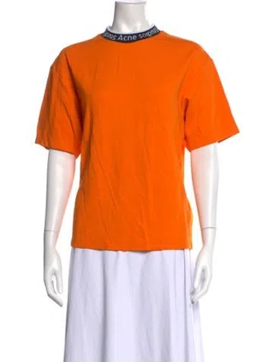 Pre-owned Acne Studios Crew Neck Short Sleeve T-shirt In Orange
