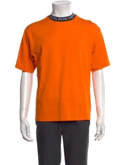 Pre-owned Acne Studios Crew Neck Short Sleeve T-shirt In Orange
