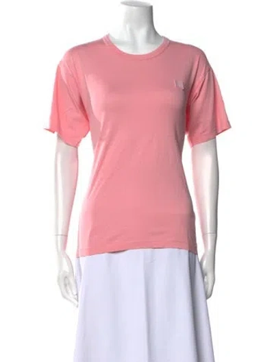 Pre-owned Acne Studios Crew Neck Short Sleeve T-shirt In Pink
