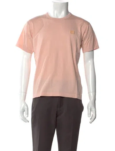 Pre-owned Acne Studios Crew Neck Short Sleeve T-shirt In Pink
