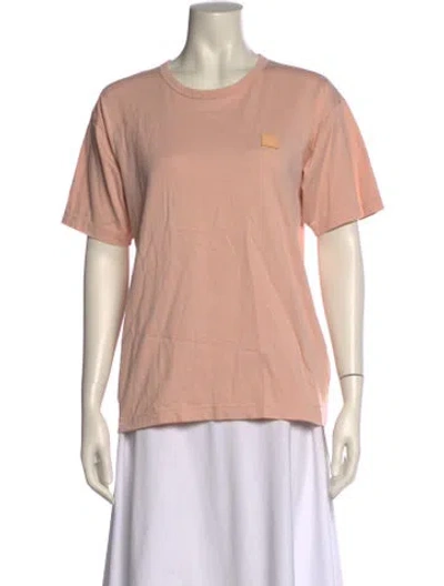 Pre-owned Acne Studios Crew Neck Short Sleeve T-shirt In Pink