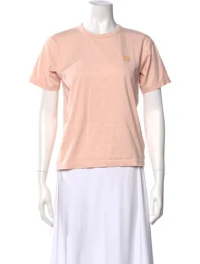 Pre-owned Acne Studios Crew Neck Short Sleeve T-shirt In Pink