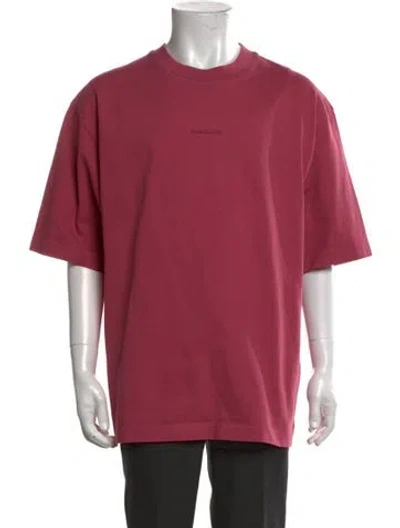 Pre-owned Acne Studios Crew Neck Short Sleeve T-shirt In Pink