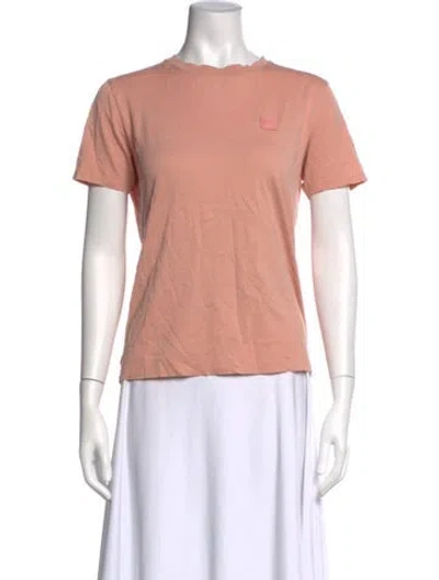 Pre-owned Acne Studios Crew Neck Short Sleeve T-shirt In Pink