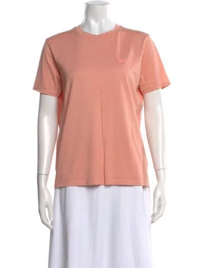 Pre-owned Acne Studios Crew Neck Short Sleeve T-shirt In Pink