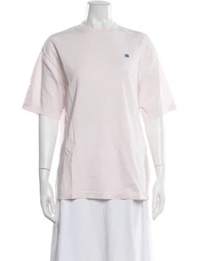 Pre-owned Acne Studios Crew Neck Short Sleeve T-shirt In Pink
