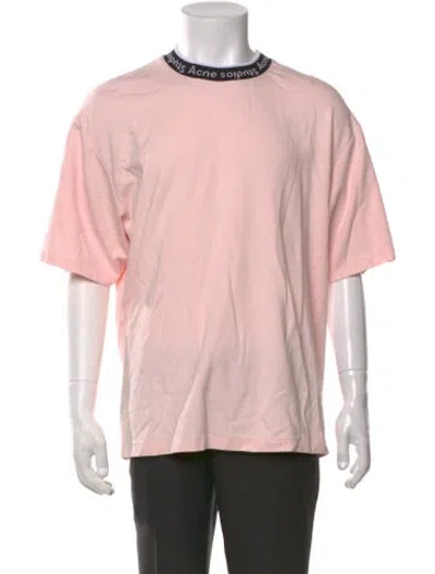 Pre-owned Acne Studios Crew Neck Short Sleeve T-shirt In Pink