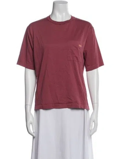 Pre-owned Acne Studios Crew Neck Short Sleeve T-shirt In Pink