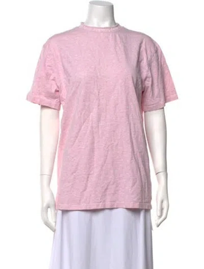 Pre-owned Acne Studios Crew Neck Short Sleeve T-shirt In Pink