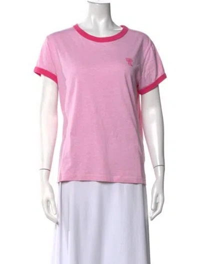 Pre-owned Acne Studios Crew Neck Short Sleeve T-shirt In Pink