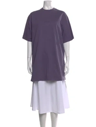 Pre-owned Acne Studios Crew Neck Short Sleeve T-shirt In Purple