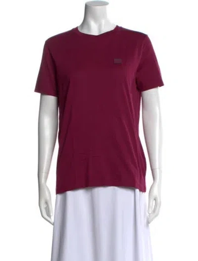 Pre-owned Acne Studios Crew Neck Short Sleeve T-shirt In Red