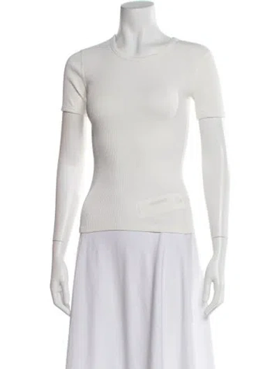 Pre-owned Acne Studios Crew Neck Short Sleeve T-shirt In White