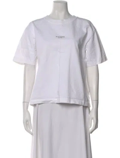 Pre-owned Acne Studios Crew Neck Short Sleeve T-shirt In White