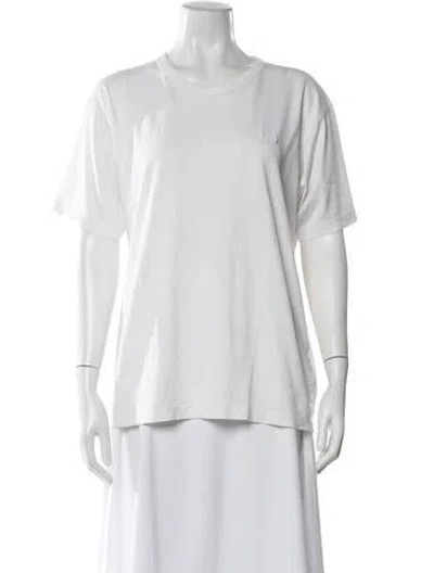 Pre-owned Acne Studios Crew Neck Short Sleeve T-shirt In White