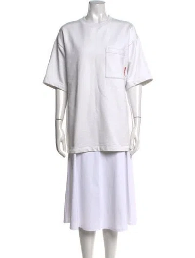 Pre-owned Acne Studios Crew Neck Short Sleeve T-shirt In White