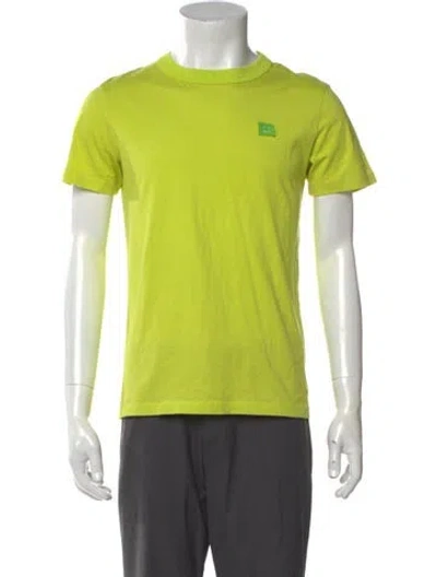 Pre-owned Acne Studios Crew Neck Short Sleeve T-shirt In Yellow