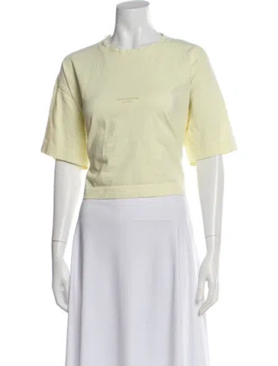 Pre-owned Acne Studios Crew Neck Short Sleeve T-shirt In Yellow