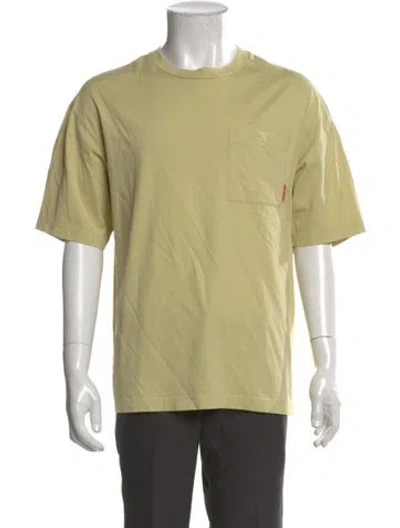 Pre-owned Acne Studios Crew Neck Short Sleeve T-shirt In Yellow