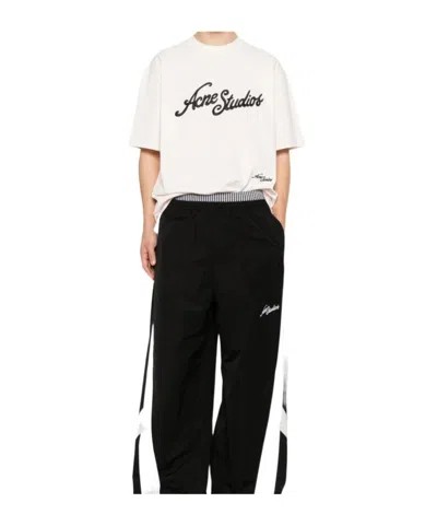 Acne Studios Crew Neck Short-sleeved T-shirt In White