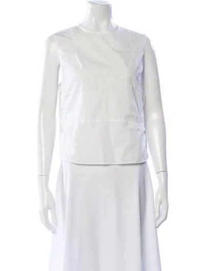 Pre-owned Acne Studios Crew Neck Sleeveless Crop Top In Neutral
