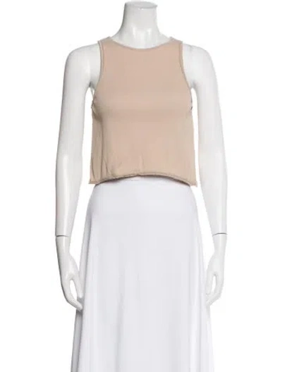 Pre-owned Acne Studios Crew Neck Sleeveless Crop Top In Neutral