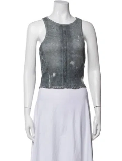 Pre-owned Acne Studios Crew Neck Sleeveless Top In Black