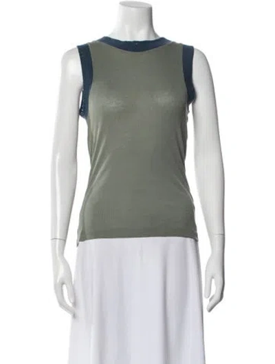 Pre-owned Acne Studios Crew Neck Sleeveless Top In Green