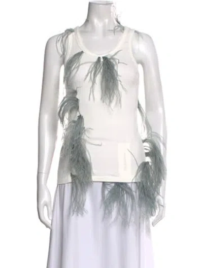 Pre-owned Acne Studios Crew Neck Sleeveless Top In White