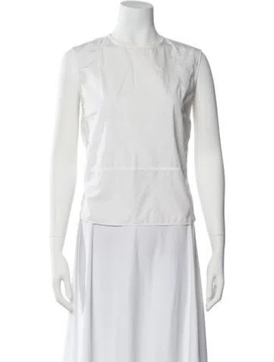 Pre-owned Acne Studios Crew Neck Sleeveless Top In White