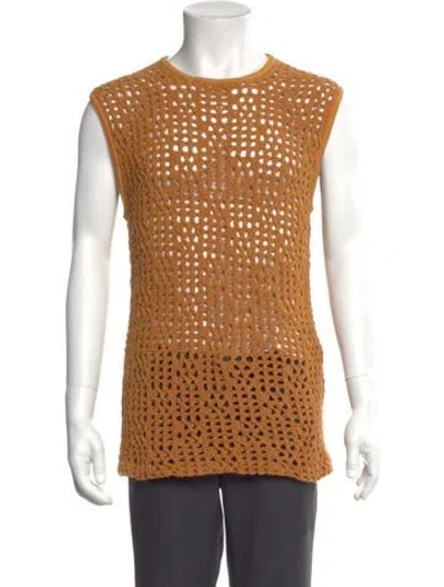 Pre-owned Acne Studios Crew Neck Sleeveless T-shirt In Orange