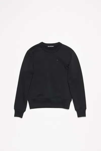 Acne Studios Sweatshirt Logo Face Patch In Schwarz