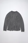 Acne Studios Crew Neck Sweater In Ausgebleichtes Schwarz