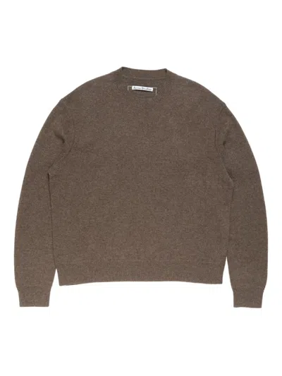 Acne Studios Crew-neck Sweater In Brown