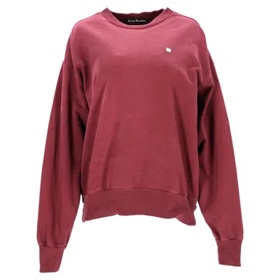Acne Studios Crew Neck Sweater In Red Cotton
