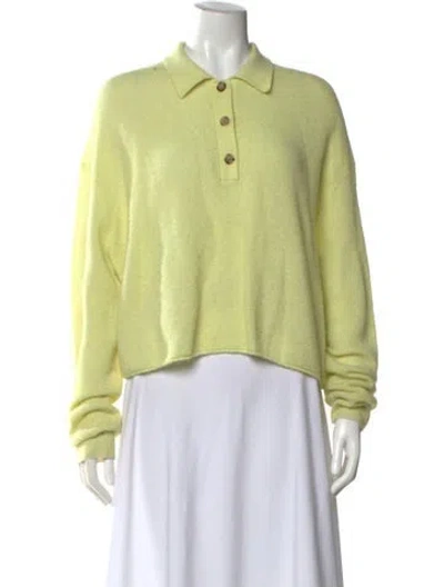 Pre-owned Acne Studios Crew Neck Sweater In Yellow