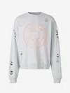 Acne Studios Printed Logo Sweater Ice Blue In White
