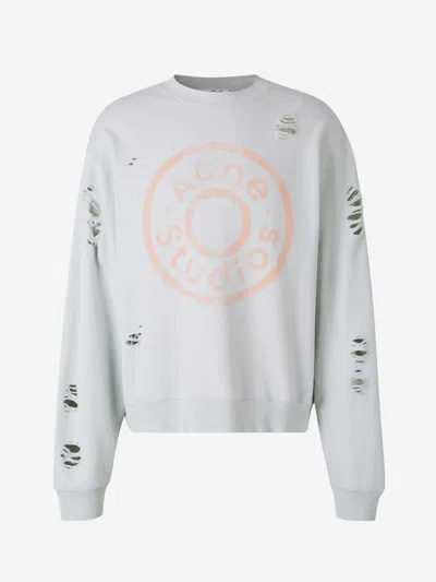 Acne Studios Crew Neck Sweatshirt In White