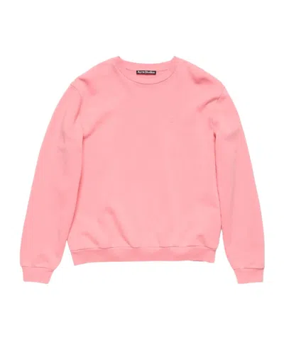 Acne Studios Crew Neck Sweatshirt In Pink
