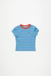 Acne Studios Crew Neck T-shirt - Fitted Fit In Sea Blue
