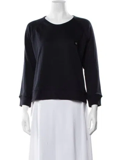 Pre-owned Acne Studios Crew Neck Three-quarter Sleeve Sweatshirt In Black