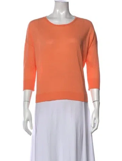 Pre-owned Acne Studios Crew Neck Three-quarter Sleeve Top In Orange