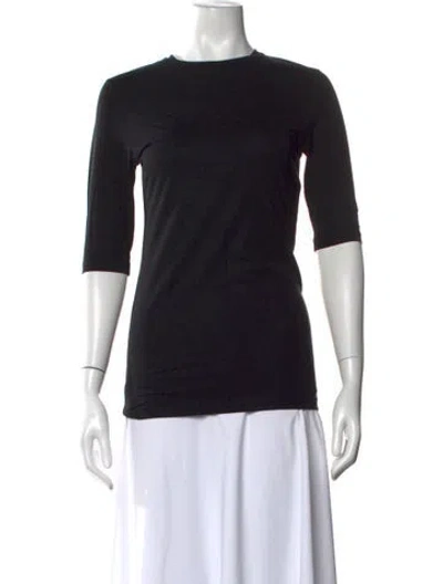 Pre-owned Acne Studios Crew Neck Three-quarter Sleeve T-shirt In Black