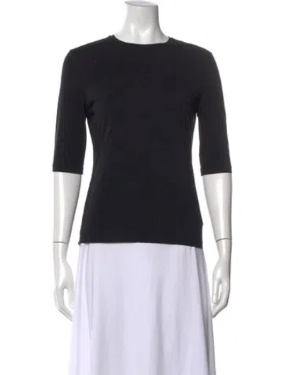 Pre-owned Acne Studios Crew Neck Three-quarter Sleeve T-shirt In Black