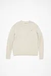 Acne Studios Crew Neck Wool Jumper In Light Grey Melange