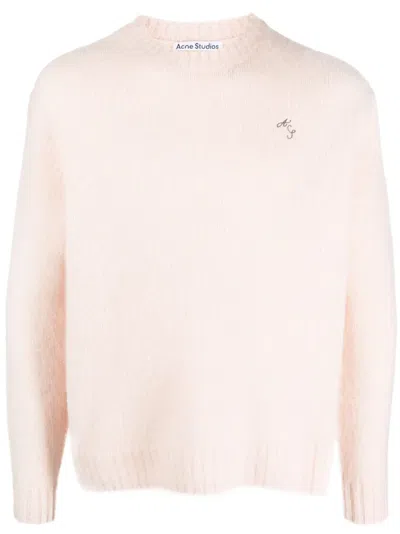 Acne Studios Crew-neck Wool Jumper In Pink
