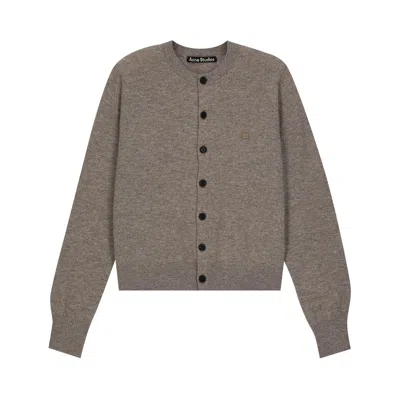 Pre-owned Acne Studios Crewneck Cardigan 'greige Melange' | Tan | Women's Size M In Brown