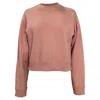 Acne Studios Crewneck Sweater In Pink Cotton In Pink