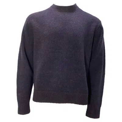 Acne Studios Crewneck Sweatshirt In Navy Blue Wool