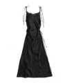 Acne Studios Drawstring Midi Dress In Black